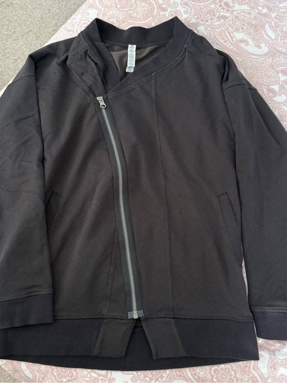 Lululemon Black Asymmetrical Zip Jacket